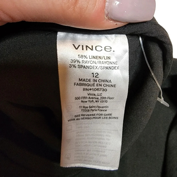 Vince Linen Flounce Shorts Black (No Tags) - Picture 3 of 11